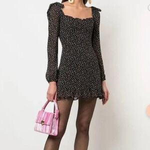 Reformation Elin Confetti Polka Dot Mini Dress $218